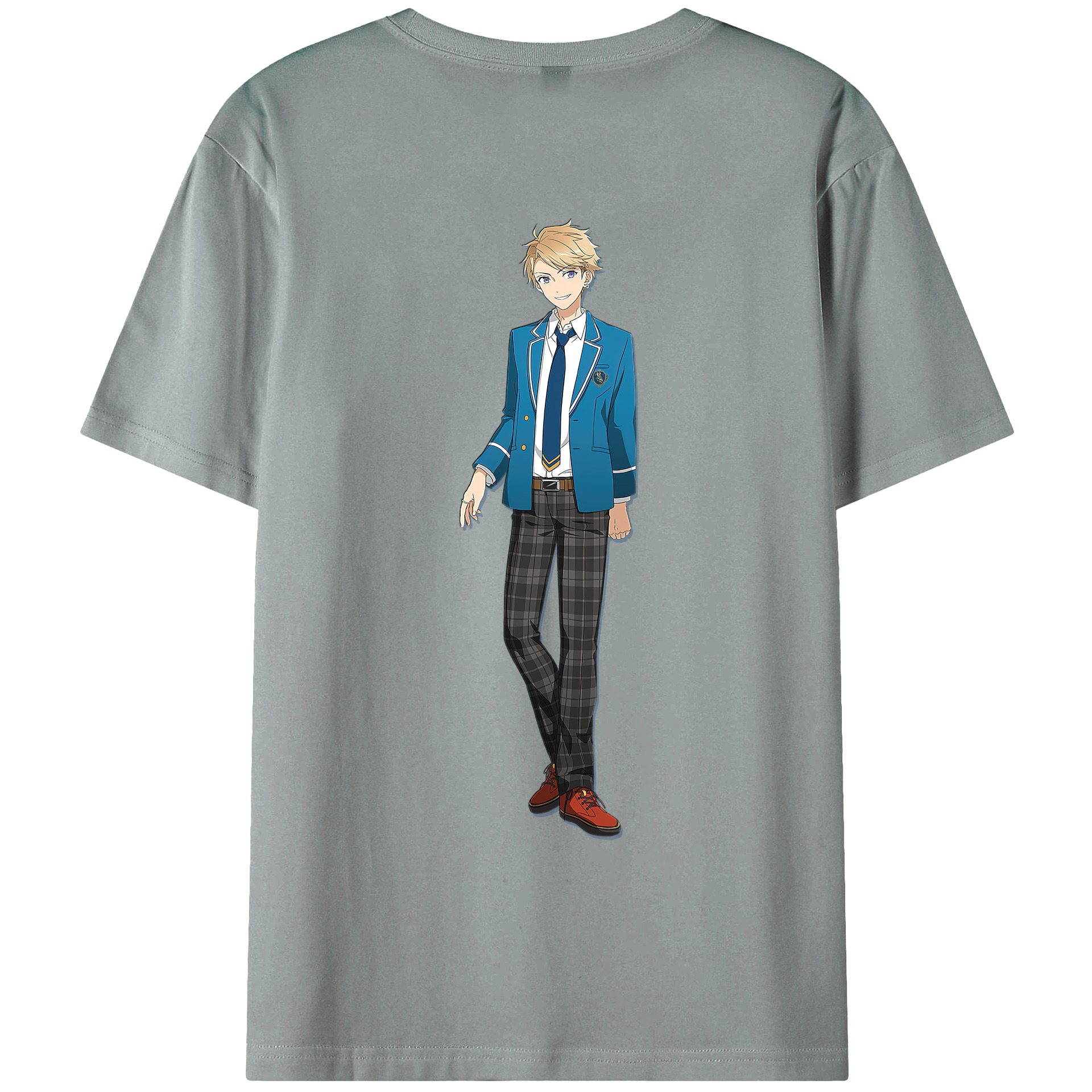 （画像用） あんさんぶるスターズ! Ensemble Stars 綿100％ メンズ半袖Tシャツ（バックプリント） 通気性